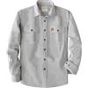 Dubinik® 8.3 oz Pesante Camicia da Uomo in Velluto A Coste Bottoni Automatici Manica Lunga Vintage Casual Due Tasche Grigio 2XL