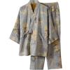 OWLONLINE Pigiama da notte da uomo in kimono giapponese sciolto taglia L -F6