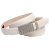 Anthoni Crown Donna Ledergürtel Cintura Not Applicable, Weiß, 80