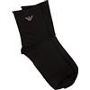 Emporio Armani Calzino donna basso calza senza elastico in viscosa confezione regalo articolo 292306 2F223 MADE IN ITALY, 00020 Nero - Black, UNICA - ONE SIZE
