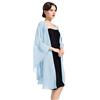 BEAUTELICATE Scialle Donna Elegante per Cerimonia Taglie Forti Chiffon Coprispalle Sheer Stola Donna per Matrimonio Estivo Sposa Abiti (Azzurro baby, Taglia Unica)