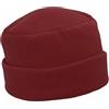 Melegari Cappello Donna Cuffia con Risvolto | Beanie Lyuba | Pile Polar Fleece | Tascabile | Made in Italy (Bordeaux)