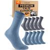 sockenkauf24 10 Paia di Calze Uomo Donna Calzini Lunghi Business Cotone Traspiranti Comode