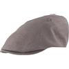 Hut Breiter Breiter Berretto da uomo con visiera flatcap, 100% lino, fodera in cotone, cappello leggero e confortevole, Grigio mélange fine, 59