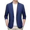 Generisch Giacca sportiva da uomo 2026, slim fit, elasticizzata, leggera, estiva, casual, con chiusura a bottoni, per una moda elegante e casual, Bu2, M