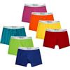 INNERSY Boxer da ragazzo in cotone con apertura sportiva, 128-176, confezione da 7, Multicolore Multicolore, 146/158 cm