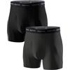 LAPASA Pacco da 2 Boxer Asciugatura Rapida a Vita Alta Uomo M16 - Mutande Sportive Elasticizzate Abbigliamento Intimo Leggeri Traspiranti in Rete Viaggio