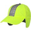 LIPODO Cappellino Riflettente Paraorecchie Donna/Uomo - Cappello Invernale Berretto Baseball Protezione Orecchie Chiuso Dietro, con Visiera, Fodera Inverno Autunno/Inverno - L (57-58 cm) Giallo Neon