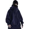 Udbeksid Felpa Ninja Uomo Oversize con Cappuccio Balaclava Passamontagna Hoodie Invernale Calda Morbida Y2K Streetwear Ampia Maniche Lunghe Casual