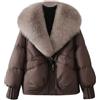 Générique Piumino da donna caldo con colletto in pelliccia, mantello corto donna zippato, baggy, parka, giacca a maniche lunghe, comodo, inverno, cardigan, tendenza, piumini eleganti per tempo libero