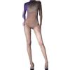 RUIBAVYA Bodystocking Donna Collant Lucidi Olio Maniche Lunghe Pantyhose Full Body Catsuit Nylon Collant Shiny