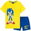 Sonic The Hedgehog Pigiama Bambino 4-12 Anni Pigiama Corto Bambino con Pantaloncini e Maniche Corte Sonic Abbigliamento Bambino Originale Regali per Gamer (Giallo/Blu, 7-8 Anni)