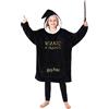 Harry Potter Felpe con Cappuccio per Bambina E Ragazza, Felpa Coperta Oversize in Pile, Taglia Unica (Nero)