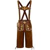 Adisno Lederhosen,Lederhosen Uomo,Pantaloni Oktoberfest Uomo,CostumeBavarese,Marrone,XL