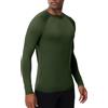 HUGE SPORTS Maglia Termiche da Uomo Invernale Biancheria Intimo Termica a Maniche Lunghe Asciugatura Rapida Corsa Ciclismo Verde S