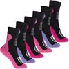 Footstar - Calzini termici per bambini da esterno (6 paia) Calzini invernali colorati in spugna, 31-34