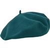 Melegari Berretto Basco Donna | 100% Lana | Roma Beret | Made in Italy (Turchese 84)