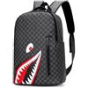 Syzplnwy Borsa da viaggio esterna per campeggio da uomo di grande capacità per il tempo libero Shark Zaino Business
