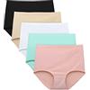 FallSweet Slip Taille Haute Sans déformation, Sous-vêtements pour Femmes, Culottes Sans Couture, Paquet de 5（Multi,XXL）