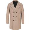 Generic Cappotto lungo da uomo in tweed | Cappotti e giacche invernali da uomo Trench cappotto lungo cappotto a quadri cappotto grande cappotto doppio petto risvolto imbottito giacca mattutina comodo cappotti