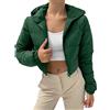 Surttan Piumino Corto Donna Invernale Lucida Colore Puro Con Cerniera Colletto In Piedi a Maniche Lunghe Giubbotto Piumino Moda Cardigan Autunno Inverno Comoda Morbide Cappotto Casual Giacca Leggeri Tops