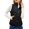 Generic Holdkeep - Piumino smanicato da donna, con cerniera, comodo, leggero, con colletto alla coreana, trapuntato