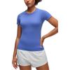 CRZ YOGA Senza Cuciture Maglia Lunghezza Anca | Allenamento, Senza Sfregamenti, Vestibilità Snella, Maniche Raglan, Ventagli Rete, Maniche Corte, Collo Rotondo, per Donna