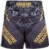 Hardcore Training Boxing Dragon Fight Shorts Uomo Pantaloncini da Combattimento Arti Marziali MMA BJJ Boxe Muay Thai Grappling Fitness No Gi (IT, Testo, L, Regular, Regular, Black Grey Yellow)