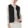 QCBH Gilet in piuma d'oca da donna interno moda tutto-fiammifero corto senza colletto leggero piumino d'anatra bianco piumino da donna piumino autunnale
