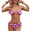 Genfien Costume da Bagno Donna Due Pezzi Bikini Set Halter | Reggiseno Bikini Top Triangolo Tanga,Brasiliano,Beachwear,Swimwear,Costumi da Mare