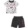 Nike Jordan Completo t-Shirt e Bermuda Bambino Bimbo Black 65A398 12M74cm
