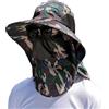 WUODHTW Cappello da pesca per uomo e donna, con protezione solare UPF 50+ e patta per il collo, cappello da spiaggia, cappello da escursionismo, cappello da pesca, Taglia unica