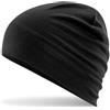 Hatstar Berretto in lana merino | 100% lana merino | Unisex per uomo e donna | leggero e sottile, Nero , Taglia unica