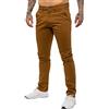 989Zé ENZO Jeans Uomo Pantaloni Casual Cotone Slim Fit Tasche Laterali EZ348 Tan 34W / 30L