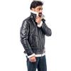 VEQUÈ Montone Uomo Imbottito Con Pelliccia Giubbotto Eco Pelle Invernale Casual Giubbino VEQUE (IT, Testo, XL, Regular, Regular, Nero)