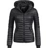 Navahoo Giacca Trapuntata Mezza Stagione da Donna Kimuk Nero XL