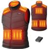 HILLSLTR Gilet Riscaldato Uomo con Batteria 7.4V 18400mAh, 8 Zone Calde, Doppio Controllo, Gilet Elettrico Invernale Lavabile per Esterni