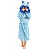 ELY PARKER Accappatoio Bambino e Ragazzo, Spugna, Asciugamano in Cotone Turco, con Cappuccio, Supereroe, Blu (5-6 Anni) Morbido, Assorbente, Comodo, Spesso