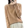 Vsadsau Maglione da donna a girocollo in 100% lana merino, a maniche lunghe, lavorato a maglia