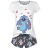 Lilo and Stitch Lilo & Stitch Kiss Kiss Donna Pigiama Multicolore 100% Cotone