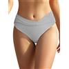 SHEKINI Fondo Bikini per Donna Triangolo Classico Ruched Bikini Nuoto Tronchi Culotte Slip Costumi da Bagno Pantaloncini da Spiaggia