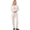 Noidinotte; more than pyjamas Noidinotte - Pigiama Donna Invernale in Caldo Cotone Articolo Orso. - L Panna