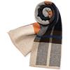 Villand Sciarpa Lavorata a Maglia Scozzese in Lana Merino Australiana per Uomo, Cravatte Calde e Morbide Invernali Scozzesi con Confezione Regalo, 30CM W x 180CM L