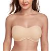 Lemorosy Reggiseno Donna Senza Spalline Non Imbottito con Ferretto | Tessuto liscio senza cuciture non lascia segni Silicone antiscivolo Perfetto per abiti scollati