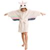 DELEY Indumenti da notte unisex in flanella con cappuccio per ragazzi e ragazze stile Unicorno