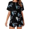 Oudrspo Pigiama da Donna Killer Whale Orca Whale Family, a Maniche Corte, Morbido Pigiama da Salotto