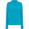 FYL Polo Manica Lunga - Donna, Turchese, XXL