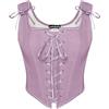 Scarlet Darkness Corsetto rinascimentale da donna, vintage, con lacci, in velluto