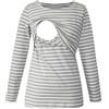 Smallshow Donna Top per Allattamento a Maniche Lunghe 3 Pack