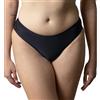 Ecowoman | Costume da Bagno Mestruale per Adolescenti | Slip del Bikini mestruale Assorbenti e Lavabili | A Prova di perdite (IT, Testo, S, Regular, Regular, Nero-Senza Cuciture)